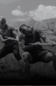 Participants in a tug-of-war